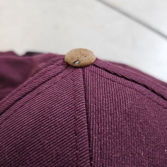 VANS Baseball Cap Suede Bill Brown And Maroon Snapback Adjustable Logo Text - Picture 8 of 8